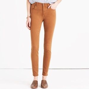 Madewell Sateen Burnished Cedar Skinny Pants